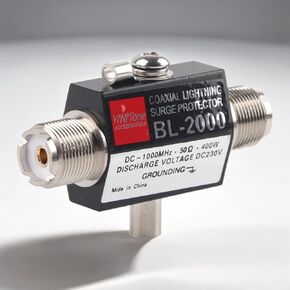PL259 Lightning Protector, Iron PL259 Female to PL259 Female Coaxial Lightning Protector BL2000, Coax Protector for Coax Ham Radio