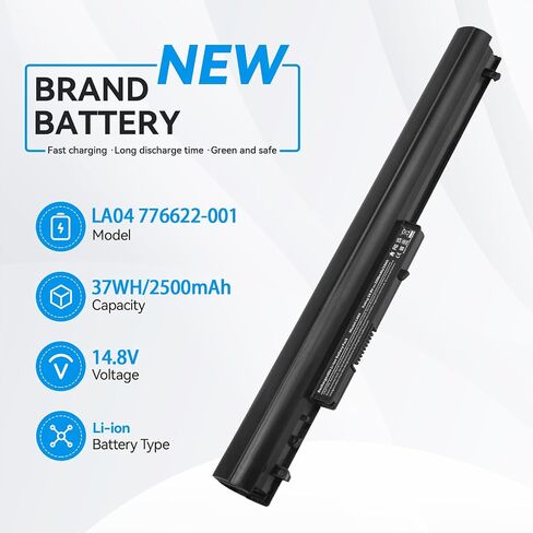 776622-001 LA04 14.8V Battery Replacement for HP Pavilion 14 15 Series, for HP 350 G1 350 G2 248 G1, 728460-001 752237-001 F3B96AA HSTNN-DB5M HSTNN-YB5M HSTNN-UB5M [37Wh/2500mAh] in Saudi Arabia