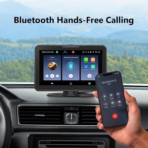 ستيريو سيارة محمول 7 بوصة، CarPlay & Android Auto، أجهزة استقبال صوت السيارة بشاشة تعمل باللمس مع AirPlay، جهاز إرسال FM، AUX، بلوتوث، كاميرا احتياطية - P3 in Saudi Arabia