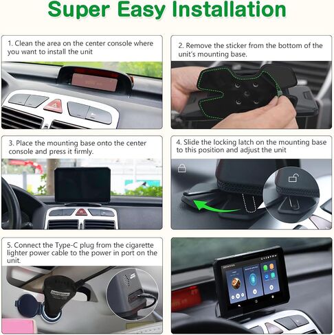 ستيريو سيارة محمول 7 بوصة، CarPlay & Android Auto، أجهزة استقبال صوت السيارة بشاشة تعمل باللمس مع AirPlay، جهاز إرسال FM، AUX، بلوتوث، كاميرا احتياطية - P3 in Saudi Arabia