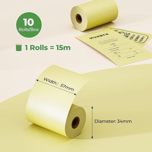 MUNBYN 2 1/4" x 50' Blue Thermal Paper, 58mm Receipt Paper(10 Rolls), BPA Free Thermal Receipt Paper Fits All 58mm Mini Thermal POS Printer, Square Terminal Credit Card Machines in Saudi Arabia