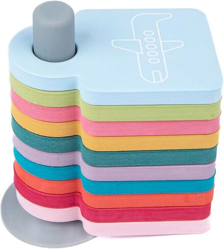 Bella Tunno Tub Hub – 10-Piece Non-Toxic Soft Foam Baby Bath Toys and Silicone Suction Storage Stand Included (New Fairytale) in Saudi Arabia
