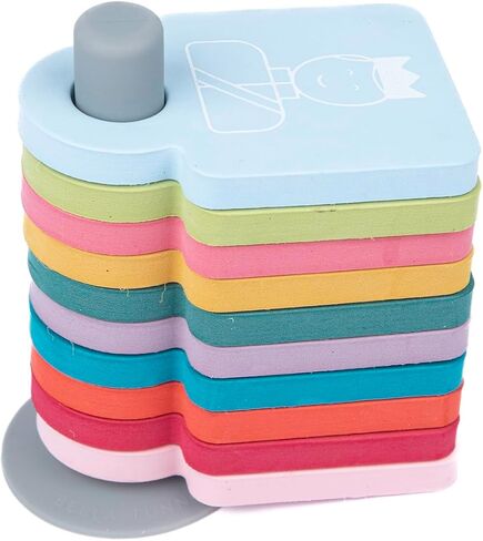 Bella Tunno Tub Hub – 10-Piece Non-Toxic Soft Foam Baby Bath Toys and Silicone Suction Storage Stand Included (New Fairytale) in Saudi Arabia