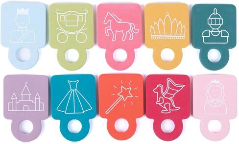 Bella Tunno Tub Hub – 10-Piece Non-Toxic Soft Foam Baby Bath Toys and Silicone Suction Storage Stand Included (New Fairytale) in Saudi Arabia