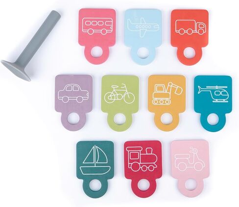 Bella Tunno Tub Hub – 10-Piece Non-Toxic Soft Foam Baby Bath Toys and Silicone Suction Storage Stand Included (New Fairytale) in Saudi Arabia