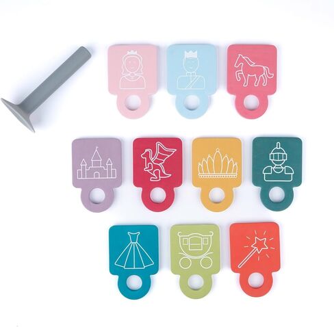 Bella Tunno Tub Hub – 10-Piece Non-Toxic Soft Foam Baby Bath Toys and Silicone Suction Storage Stand Included (New Fairytale) in Saudi Arabia