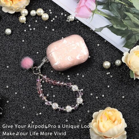 حافظة لطيفة لجهاز Airpod Pro مع غطاء بناتي بحبل لؤلؤي متوافق مع AirPods Pro الجيل الأول (2019) غلاف للنساء in Kuwait