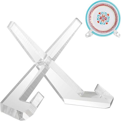 LEIFEOSH Cookbook Stand Acrylic Plate Holder for Display Picture Frame Stand 6.5 Inch White Display Stand for Photos Frame, Books, Plates, Artwork, Records in Saudi Arabia