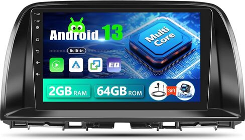 2+64G Android 13 Car Stereo for Mazda CX-5 2012-2015 with Wireless CarPlay Android Auto, 9" IPS Touchscreen in Dash GPS Radio with WiFi Mirror Link Bluetooth FM RDS EQ SWC Backup Camera in Saudi Arabia