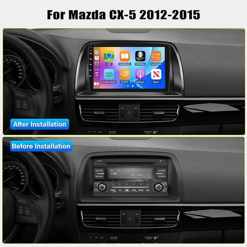 2+64G Android 13 Car Stereo for Mazda CX-5 2012-2015 with Wireless CarPlay Android Auto, 9" IPS Touchscreen in Dash GPS Radio with WiFi Mirror Link Bluetooth FM RDS EQ SWC Backup Camera in Saudi Arabia