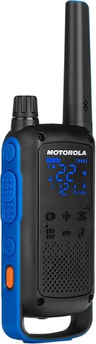 Motorola Solutions، Portable FRS، T802، Talkabout، أجهزة راديو ثنائية الاتجاه، الاستعداد للطوارئ، قابلة لإعادة الشحن، 22 قناة، 35 ميل، أسود وأزرق، عبوتان in Saudi Arabia