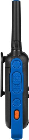 Motorola Solutions، Portable FRS، T802، Talkabout، أجهزة راديو ثنائية الاتجاه، الاستعداد للطوارئ، قابلة لإعادة الشحن، 22 قناة، 35 ميل، أسود وأزرق، عبوتان in Saudi Arabia