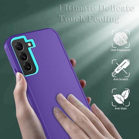 ONOLA for Samsung Galaxy S21 Case with HD Screen Protector, for Samsung S21 Phone Case, [3 in 1] Heavy Duty Phone Case for Galaxy S21 6.2",PurpleSkyblue in Saudi Arabia