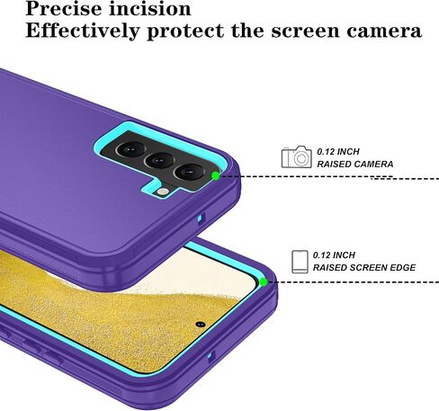 ONOLA for Samsung Galaxy S21 Case with HD Screen Protector, for Samsung S21 Phone Case, [3 in 1] Heavy Duty Phone Case for Galaxy S21 6.2",PurpleSkyblue in Saudi Arabia