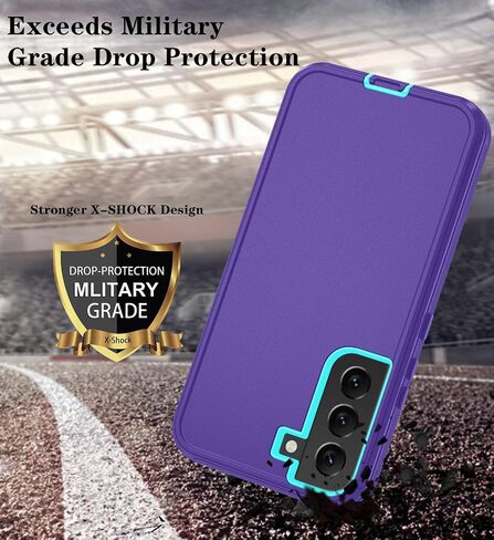 ONOLA for Samsung Galaxy S21 Case with HD Screen Protector, for Samsung S21 Phone Case, [3 in 1] Heavy Duty Phone Case for Galaxy S21 6.2",PurpleSkyblue in Saudi Arabia