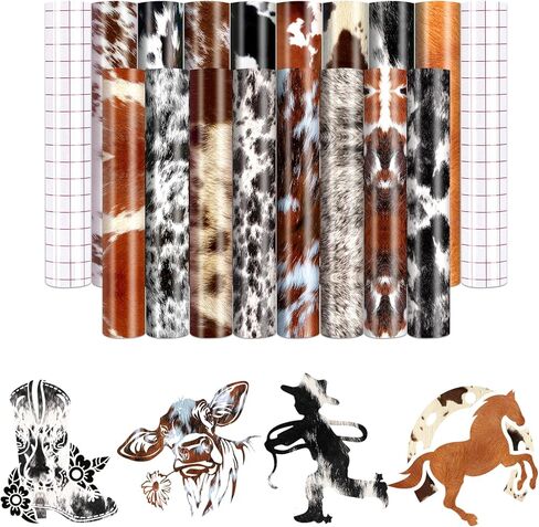 Autism Puzzles Permanent Vinyl 12 Sheets 12"x10" Jigsaw Puzzles Permanent Adhesive Vinyl Rainbow Color Sticker Vinyl for Mugs Self Adhesive Vinyl Compatible with Cricut/Silhoutte Cameo in Kuwait