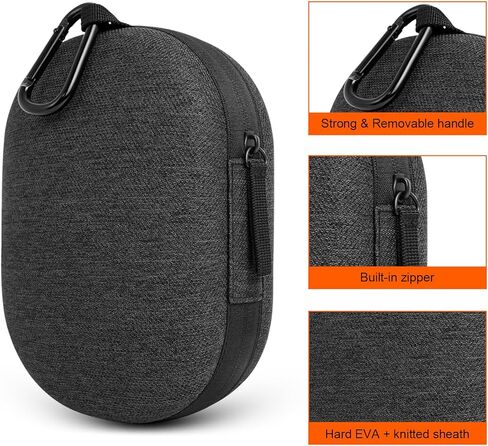 GEVO Travel Case for Solo 2 3 4 Headphones, Hard Carrying Case for Beats Solo 2 /Solo3 /Solo 4 /Solo Pro On-Ear Wireless Headsets Protective Bag - Black in Kuwait
