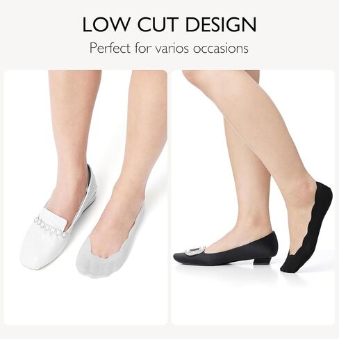 No Show Socks for Women 6 Pairs, Ultra Low Cut Liner Socks Non-Slip and Breathable in Saudi Arabia