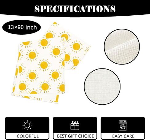 Summer Table Runner First Trip Around The Sun Decorations Here Comes The Son Baby Shower Decor Yellow Sunshine Sun Table Cover Summer Decorations for Home Party in Kuwait