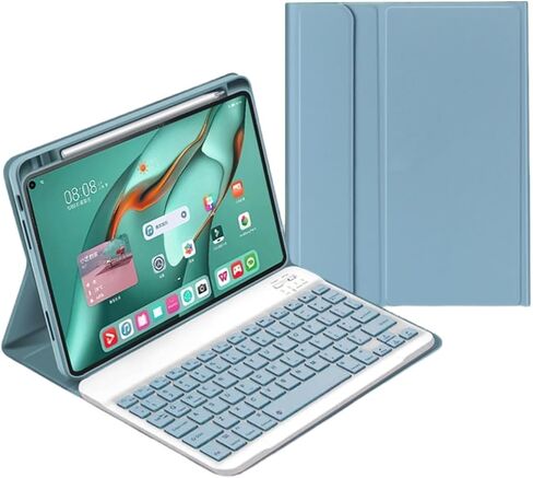 AnMengXinLing Keyboard Case for iPad Pro 13 Inch (M4) 2024,Magnetic Detachable Keyboard Case with Upper Pencil Holder Support Pencil Charging for iPad 13" Pro 2024 (M4), Blue in Saudi Arabia