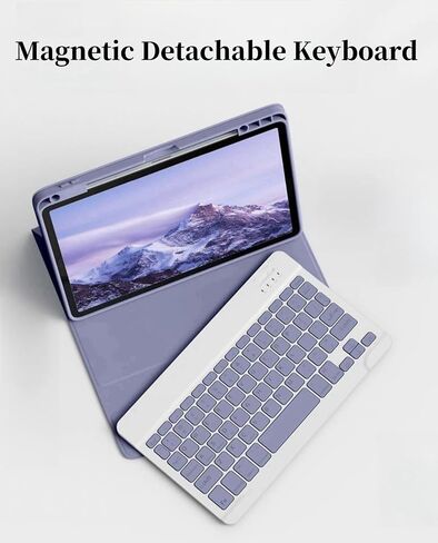 AnMengXinLing Keyboard Case for iPad Pro 13 Inch (M4) 2024,Magnetic Detachable Keyboard Case with Upper Pencil Holder Support Pencil Charging for iPad 13" Pro 2024 (M4), Blue in Saudi Arabia