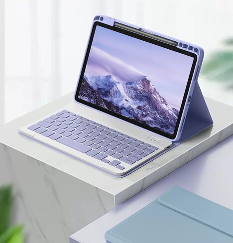 AnMengXinLing Keyboard Case for iPad Pro 13 Inch (M4) 2024,Magnetic Detachable Keyboard Case with Upper Pencil Holder Support Pencil Charging for iPad 13" Pro 2024 (M4), Blue in Saudi Arabia