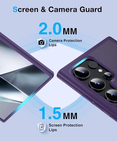 FNDMIL[NO.1 Magnetic for Samsung Galaxy S21 Ultra Case with MagSafe[Military Grade Drop Tested][Translucent Matte][Anti-Fingerprint] Soft Silicone Bumper for Samsung Galaxy S21 Ultra Phone Case,Black in Saudi Arabia
