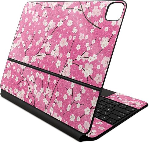 Glossy Glitter Skin Compatible With Apple Magic Keyboard for iPad Air 13-inch (M2) 2024 - Sakura Pink - Premium 3M Vinyl Protective Wrap Decal Cover - Easy To Apply | Crafted in the USA by MightySkins in Kuwait