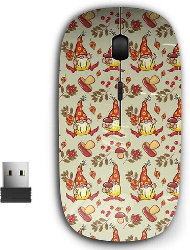 ماوس USB لاسلكي محمول مريح 2.4 جيجا للكمبيوتر الشخصي والكمبيوتر المحمول والكمبيوتر المحمول مع جهاز استقبال نانو (تماثيل الغابة المضحكة) in Saudi Arabia