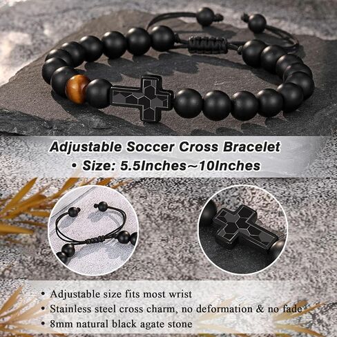 UNGENT THEM Football Accessories Football Gifts for Boys 8-12 Cross Bracelet, Easter Basket Suffers Gifts for Kids Teens Teenage Boys 6 8 10 12 13 14 in Saudi Arabia