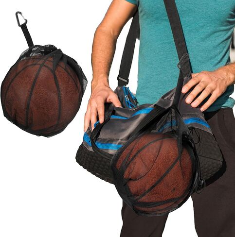 Single Ball Bag,Single Ball Bag with Zipper Pocket Drawstring Sling Ball Bag for Carrying Basketball Volley Ball Soccer Football. in Kuwait