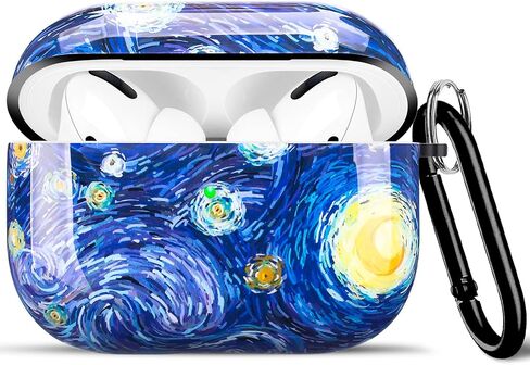 Compatible with AirPods Pro 2nd/1st Generation Case Cover Blue Sky Soft TPU Protective Case AirPod Pro Cover Skin for AirPod Pro 2022 2019 2nd/1st Generation with Keychain - Starry Sky in Saudi Arabia