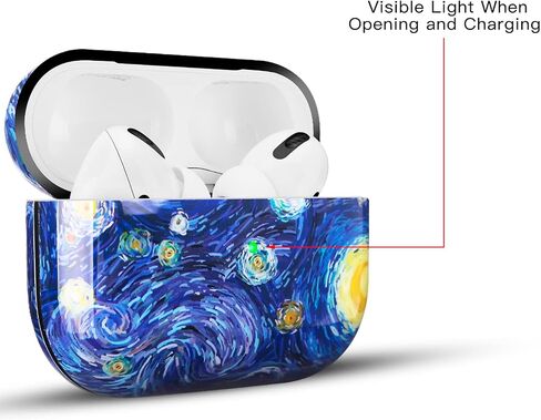 Compatible with AirPods Pro 2nd/1st Generation Case Cover Blue Sky Soft TPU Protective Case AirPod Pro Cover Skin for AirPod Pro 2022 2019 2nd/1st Generation with Keychain - Starry Sky in Saudi Arabia