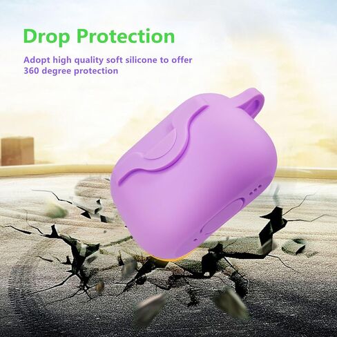 حافظة قفل لجهاز Airpods Pro الجيل الثاني/الجيل الأول مع حبل سلسلة مفاتيح على شكل زهور لطيفة، غطاء حماية من السيليكون لجهاز Airpods Pro 2 حافظة للنساء والفتيات لجهاز Apple Air pod pro (2019/2022) (وردي) in Saudi Arabia