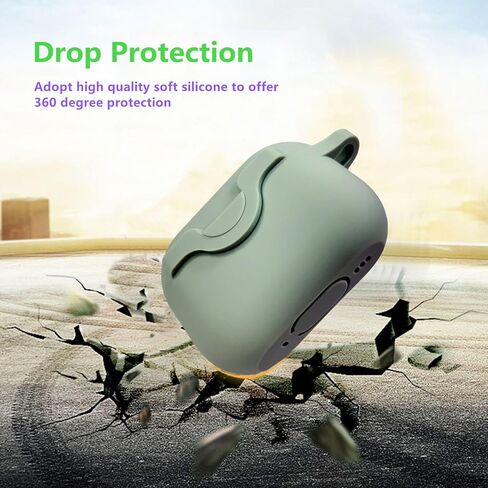 حافظة قفل لجهاز Airpods Pro الجيل الثاني/الجيل الأول مع حبل سلسلة مفاتيح على شكل زهور لطيفة، غطاء حماية من السيليكون لجهاز Airpods Pro 2 حافظة للنساء والفتيات لجهاز Apple Air pod pro (2019/2022) (وردي) in Saudi Arabia