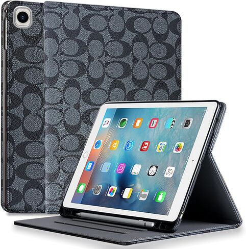 حافظة مصممة لجهاز iPad 10.2 بوصة، حافظة الجيل التاسع / الثامن / السابع (2021/2020/2019) iPad Air 3rd 2019/2017 iPad Pro 10.5 بوصة من جلد البولي يوريثان مع حامل قلم رصاص، حافظة خلفية ناعمة من مادة TPU، غطاء للنوم/الاستيقاظ التلقائي - أسود in Saudi Arabia