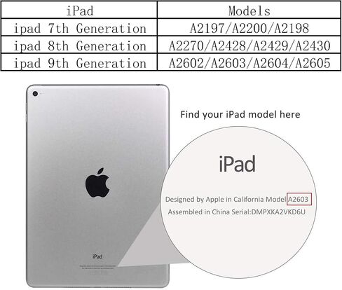 حافظة مصممة لجهاز iPad 10.2 بوصة، حافظة الجيل التاسع / الثامن / السابع (2021/2020/2019) iPad Air 3rd 2019/2017 iPad Pro 10.5 بوصة من جلد البولي يوريثان مع حامل قلم رصاص، حافظة خلفية ناعمة من مادة TPU، غطاء للنوم/الاستيقاظ التلقائي - أسود in Saudi Arabia