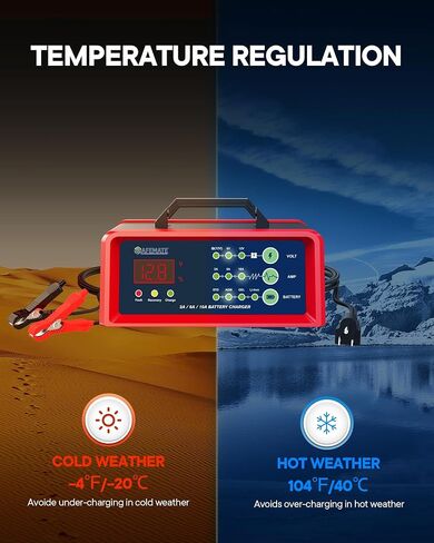 2A/5A Car Battery Charger, 6V/12V Smart Fully Automatic Charger, with Winter Mode, for Car Truck Motorcycle Lawn Mower Boat Marine Lead Acid Batteries in Saudi Arabia