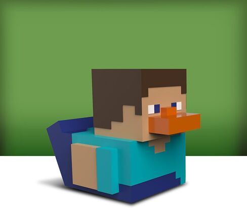 TUBBZ Mini Steve Collectible Vinyl Rubber Duck Figure - Official Minecraft Merchandise - Video Games and Movies in Saudi Arabia