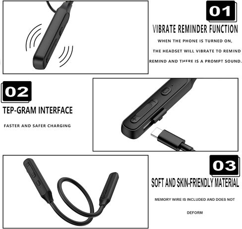 Wireless Earbuds Neckband，V5.2 with Microphone, 35 Hours Playtime, in-Ear Neckband Bluetooth Earbuds，IPX7 sweatproof deep bass is Used for Music Phone Sports. (Black) in Saudi Arabia