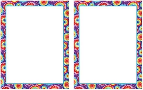 Barker Creek Designer Computer Paper, Tie-Dye, 8.5" x 11", Decorative Printer Paper, Stationery, 50 Sheets per Pkg, Home, School and Office Supplies (715) in Kuwait
