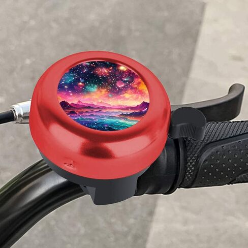 MZELQ Bicycle Bell Cute Clear Sound Adjustable Size Aluminum Bike Accessories Bell Ring for Girls Women Kids Adults, Black(Glitter Pattern) in Saudi Arabia