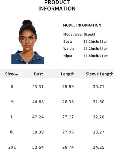 Women's Half Zip Sweatshirts Casual Long Sleeve Fleece Oversized Quarter Zip Pullover Tops With Pockets in Kuwait