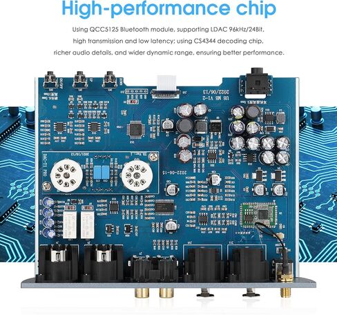 Douk Audio H7 Pro TPA3255 Balanced XLR Audio Power Amp, 2-CH 300W x 2 Hi-Fi Digital Amplifier, for Home Stereo Speakers, with Dual Channel VU Meter in Saudi Arabia