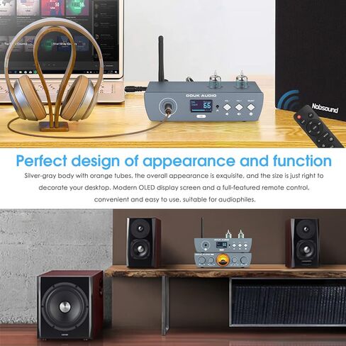 Douk Audio H7 Pro TPA3255 Balanced XLR Audio Power Amp, 2-CH 300W x 2 Hi-Fi Digital Amplifier, for Home Stereo Speakers, with Dual Channel VU Meter in Saudi Arabia