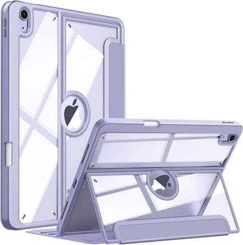 Fintie Clear Case for iPad Air 11-inch M2 (2024), iPad Air 5th Generation (2022) / iPad Air 4th Gen 10.9 Inch - Multiple Angles Viewing Shockproof Cover with Pencil Holder, Starlight in Saudi Arabia
