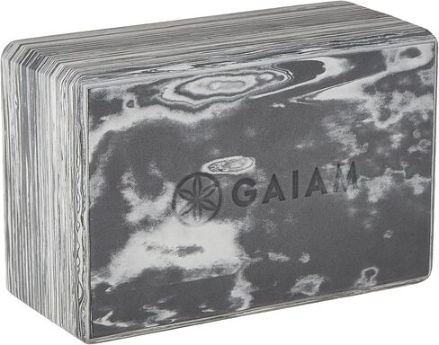 Gaiam Yoga Block - Supportive Latex-Free EVA Foam Soft Non-Slip Surface for Yoga, Pilates, Meditation (Navajo Black) in Kuwait