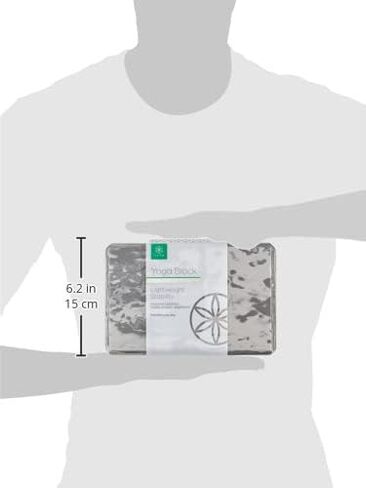 Gaiam Yoga Block - Supportive Latex-Free EVA Foam Soft Non-Slip Surface for Yoga, Pilates, Meditation (Navajo Black) in Kuwait