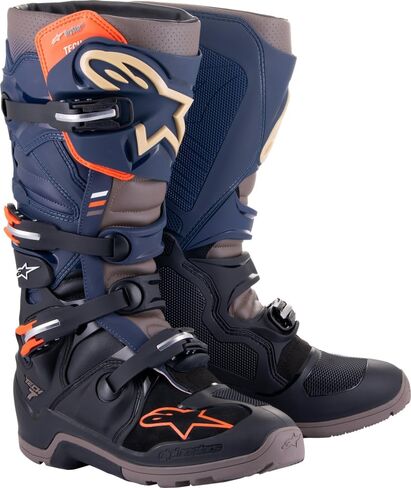 Alpinestars Tech 7 Enduro Drystar Motocross Boots (Black/Night Navy/Warm Grey, 10) in Saudi Arabia