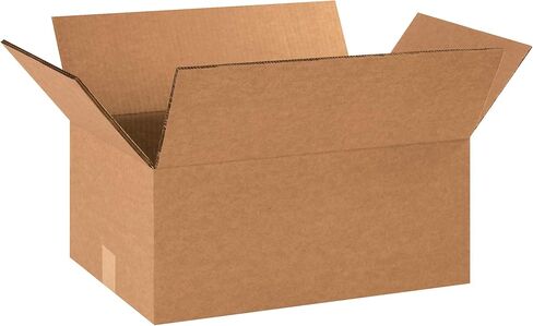 BOX USA 20 × 12 × 6 صناديق من الورق المقوى المموج، مسطحة 20 بوصة طول × 12 بوصة عرض × 6 بوصة ارتفاع، حزمة من 25 | الشحن، التعبئة والتغليف، النقل، صندوق تخزين للمنزل أو العمل، صناديق كبيرة بالجملة قوية in Saudi Arabia